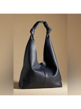 NWT Size OS - Anthropologie The Love Knot Slouchy Bag &Pouch Navy (NWT US$ 98)